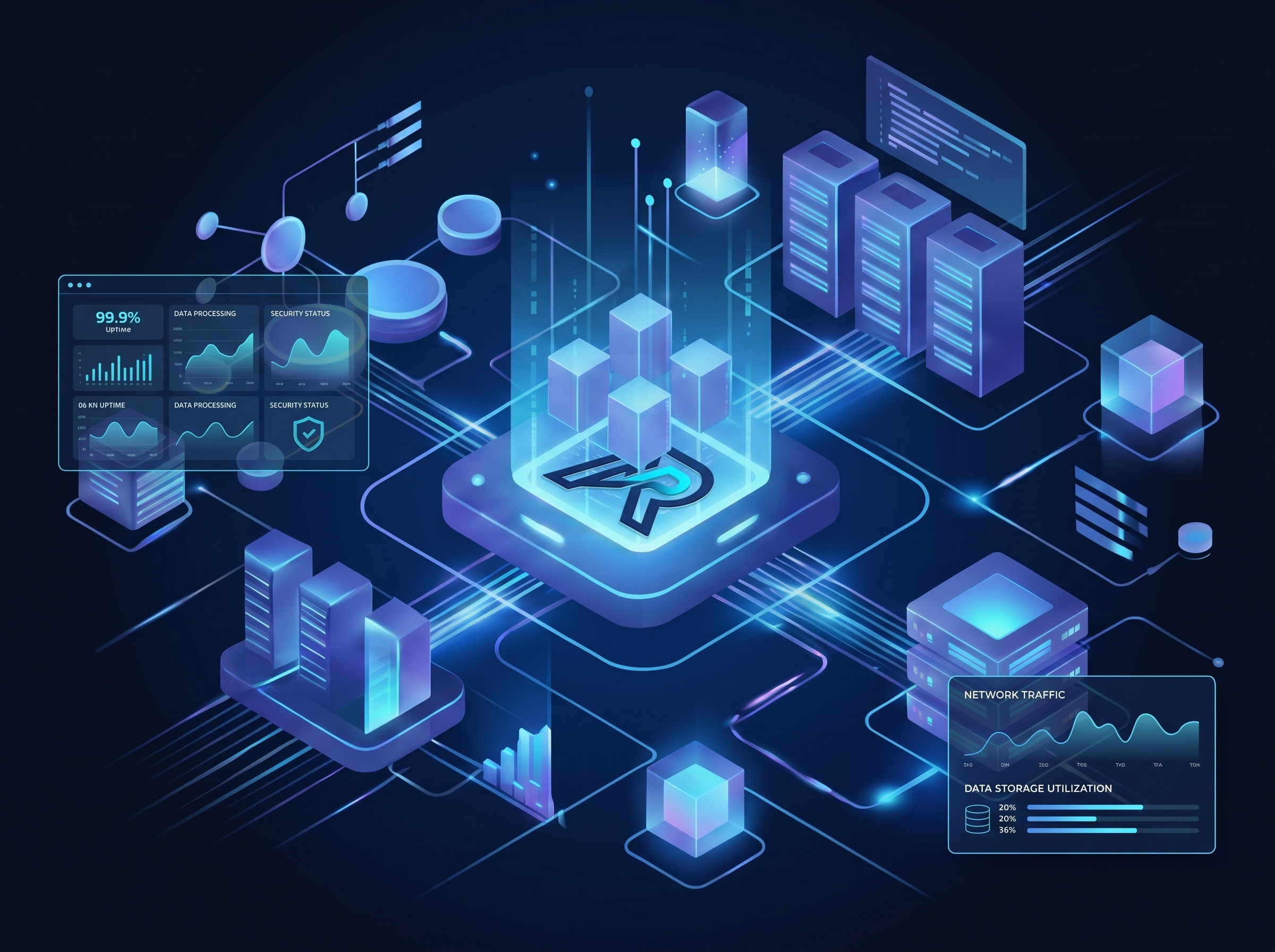 ARTechOps 3D Cloud Infrastructure Graphic